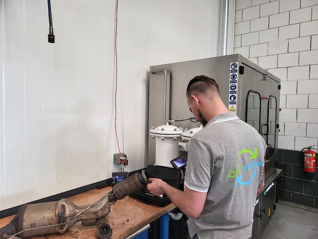 Roetfilter na professionele reiniging en controle
